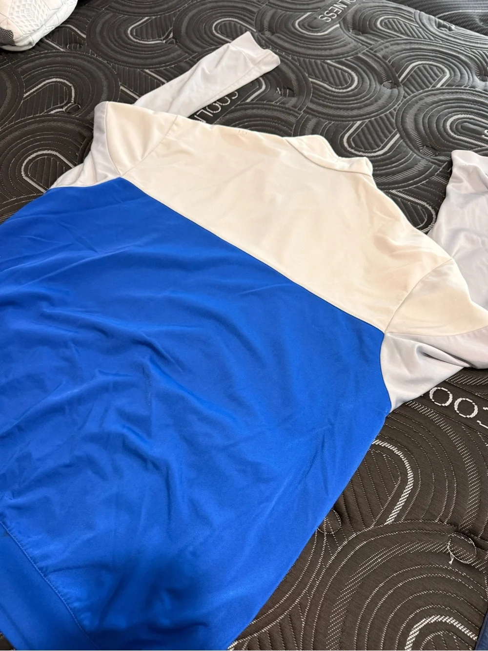adidas White and Blue Lightweight Track Jacket